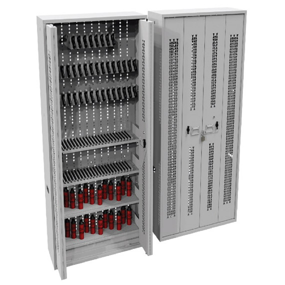 Baton/OC Spray/Pistol Storage in Bi-Fold Security Cabinet