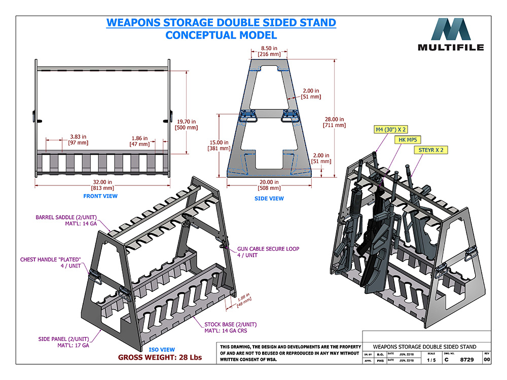 Cad Drawing Weapons Storage