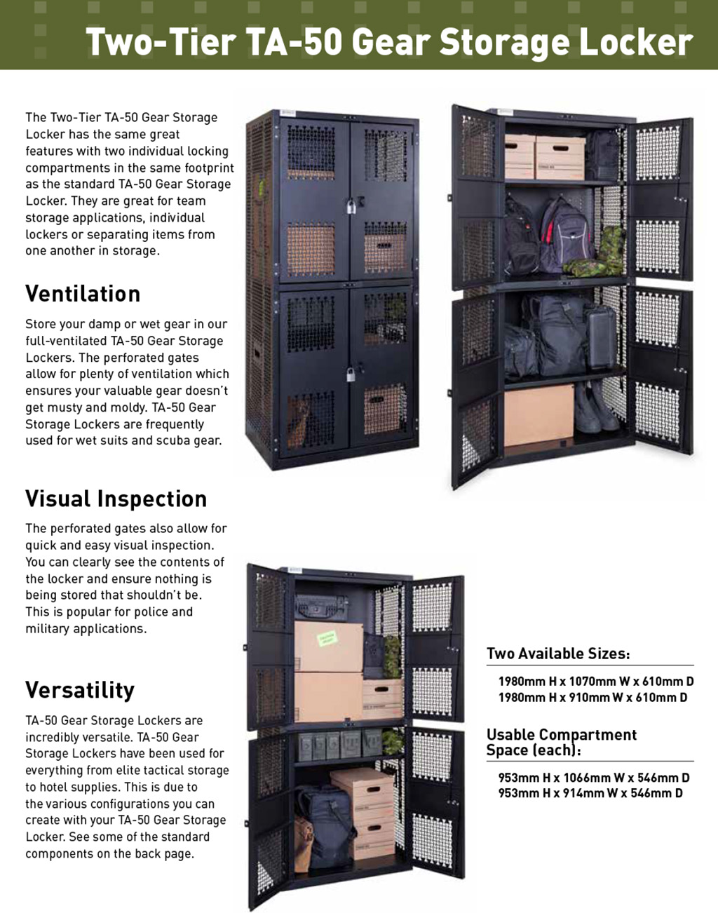 TA-50 Lockers and Gear Cages