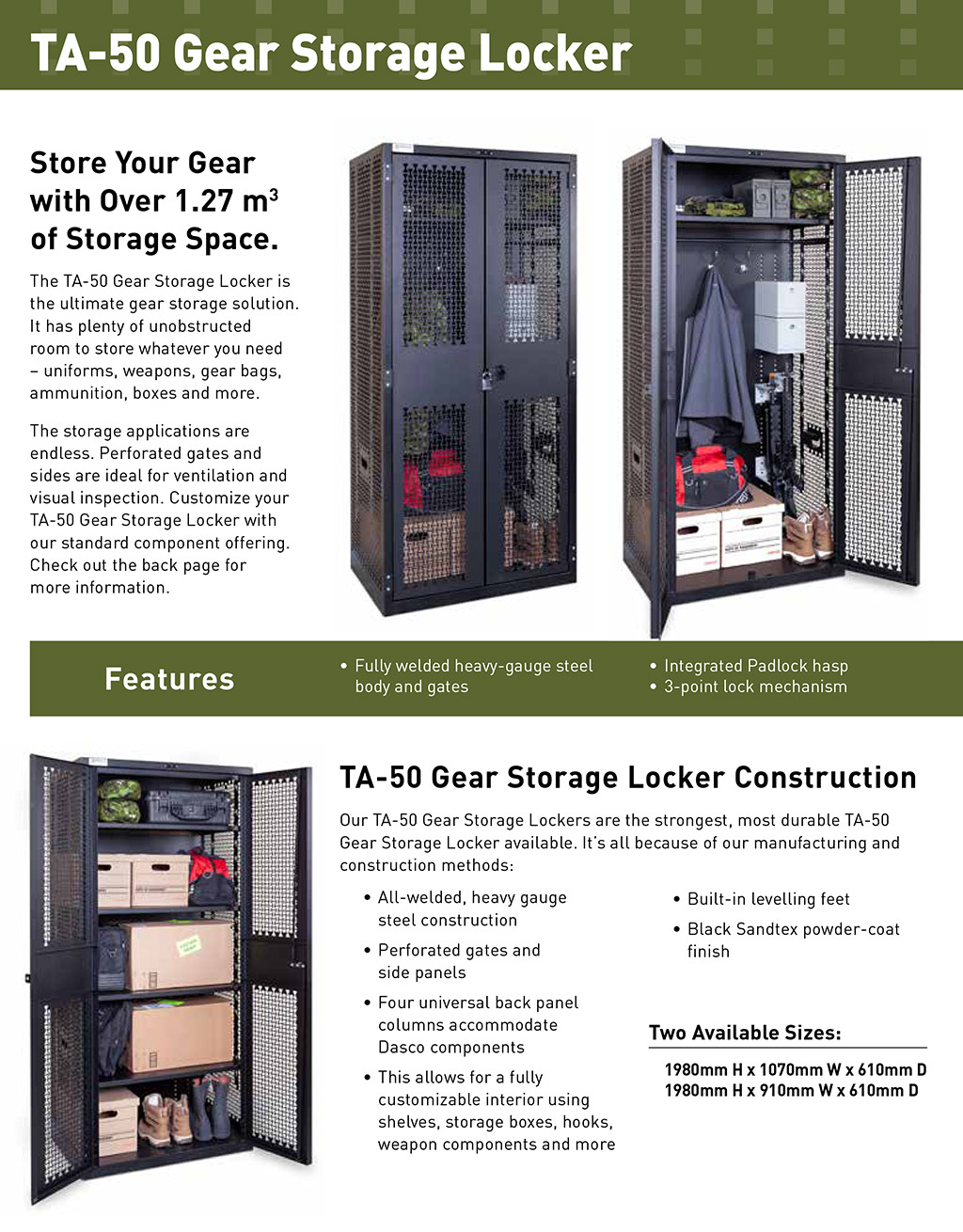 TA-50 Lockers and Gear Cages